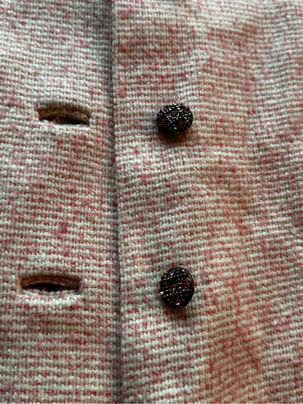 DUMAS 1960's Pink Tweed Button-Up Jacket - Picture 6 of 8